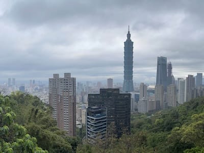 view of Taipei CBD from Xiangshan