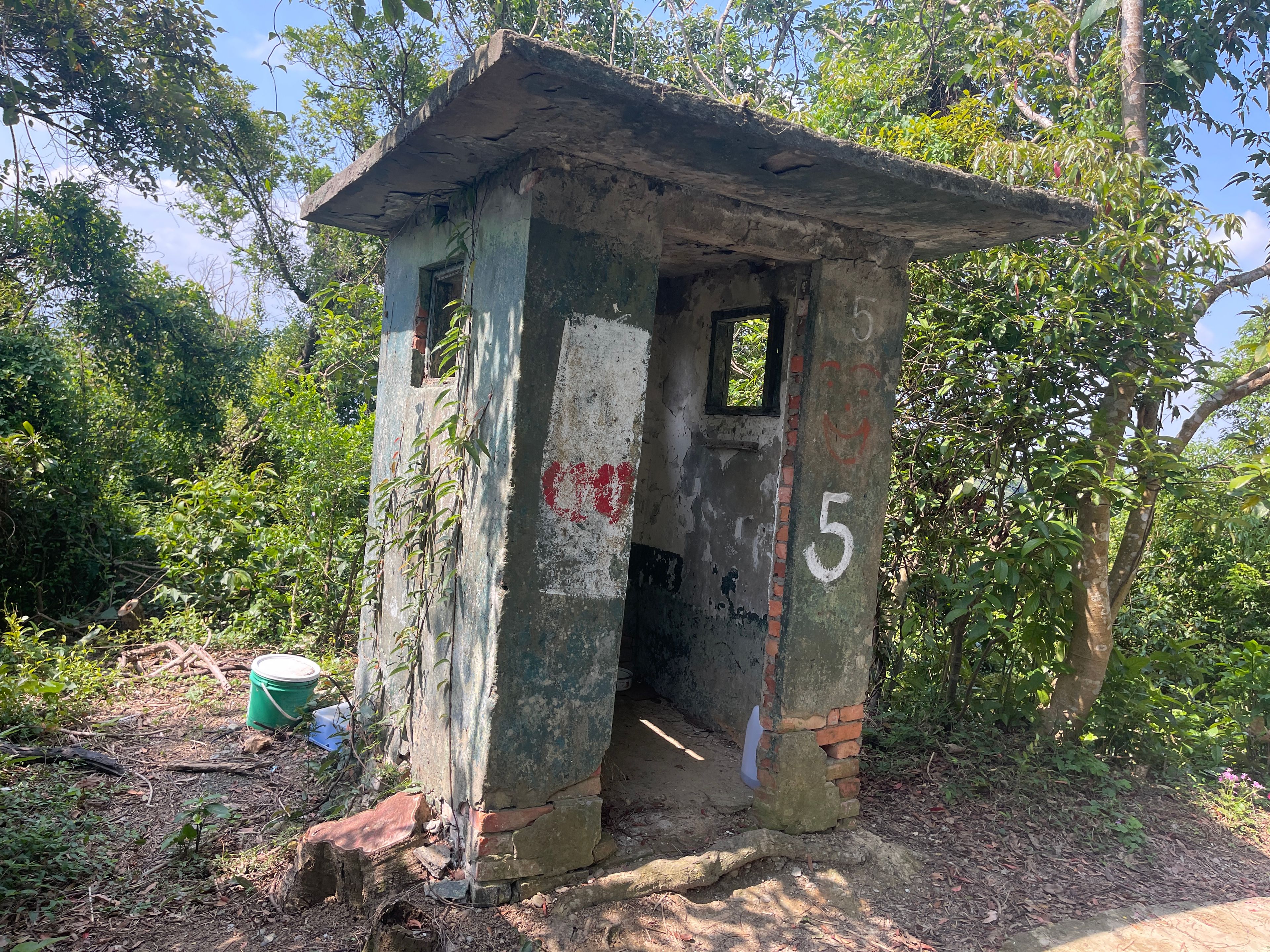photo of decaying military hut