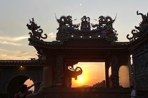 evening sun at Bishanyan monastery