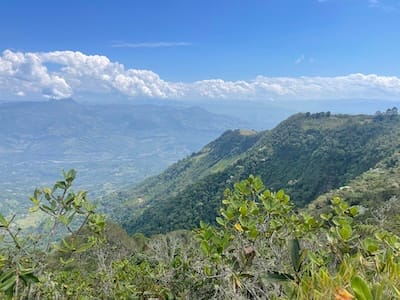 view towards the surrounding mountains from Mirador las tubes