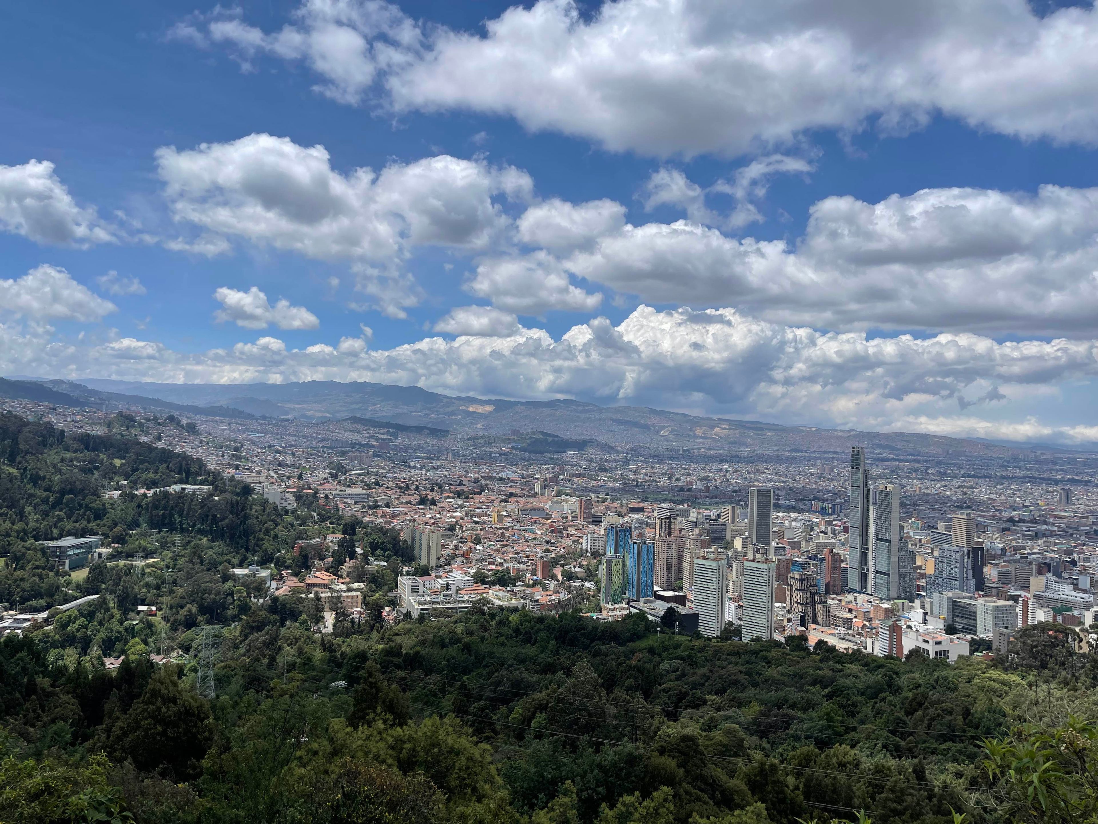 photo of Bogota skyline from Monserrate